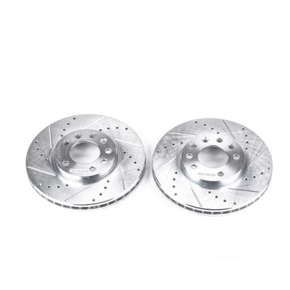 Power Stop 03-11 Saab 9-3 Front Evolution Drilled & Slotted Rotors - Pair PowerStop