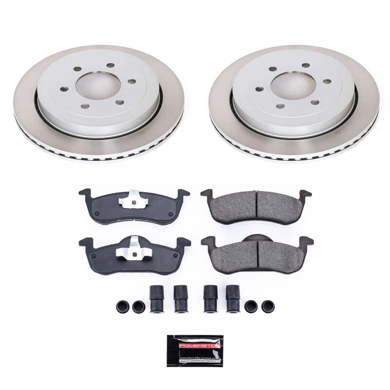 Power Stop 07-17 Lincoln Navigator Rear Semi-Coated Rotor Kit PowerStop