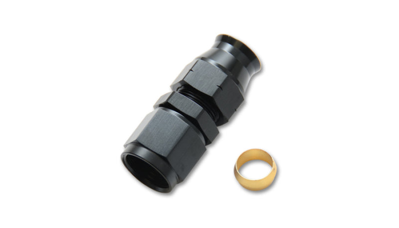 Vibrant -8AN Female to 0.375in Tube Adapter Fitting (w/Brass Olive Insert) Vibrant