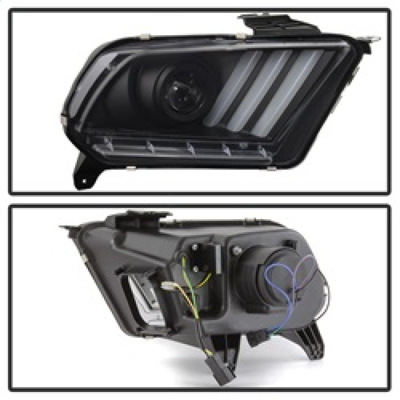 Spyder Ford Mustang 10-13 Projector Headlights - HID Model Only - Black PRO-YD-FM2010V2-HID-BK SPYDER