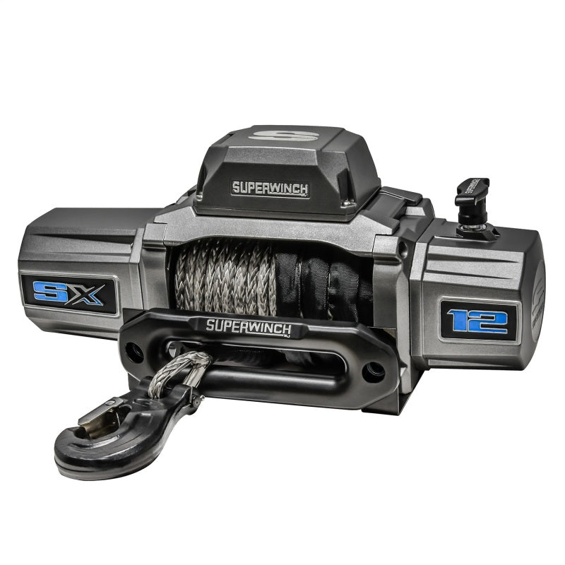 Superwinch 12000 LBS 12 VDC 3/8in x 80ft Synthetic Rope SX 12000SR Winch - Graphite Superwinch