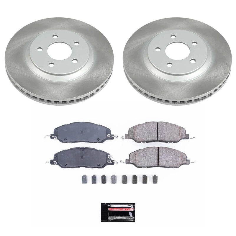 Power Stop 11-14 Ford Mustang Front Semi-Coated Rotor Kit PowerStop