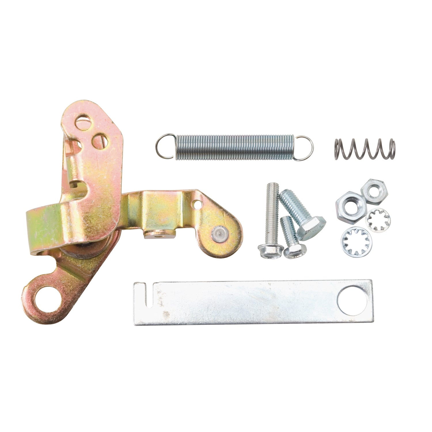 Edelbrock 1483 Ford throttle lever adapter gold finish for 1968 and later
