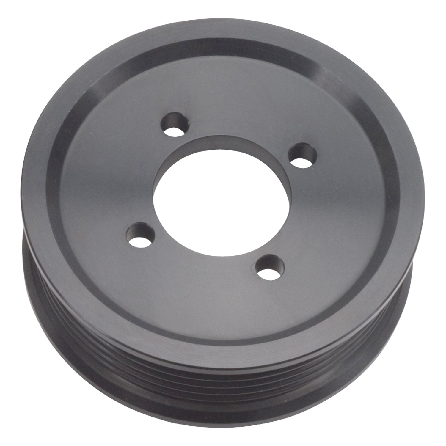 Edelbrock 15820 3.50 inch 6 rib E-Force supercharger pulley black anodized