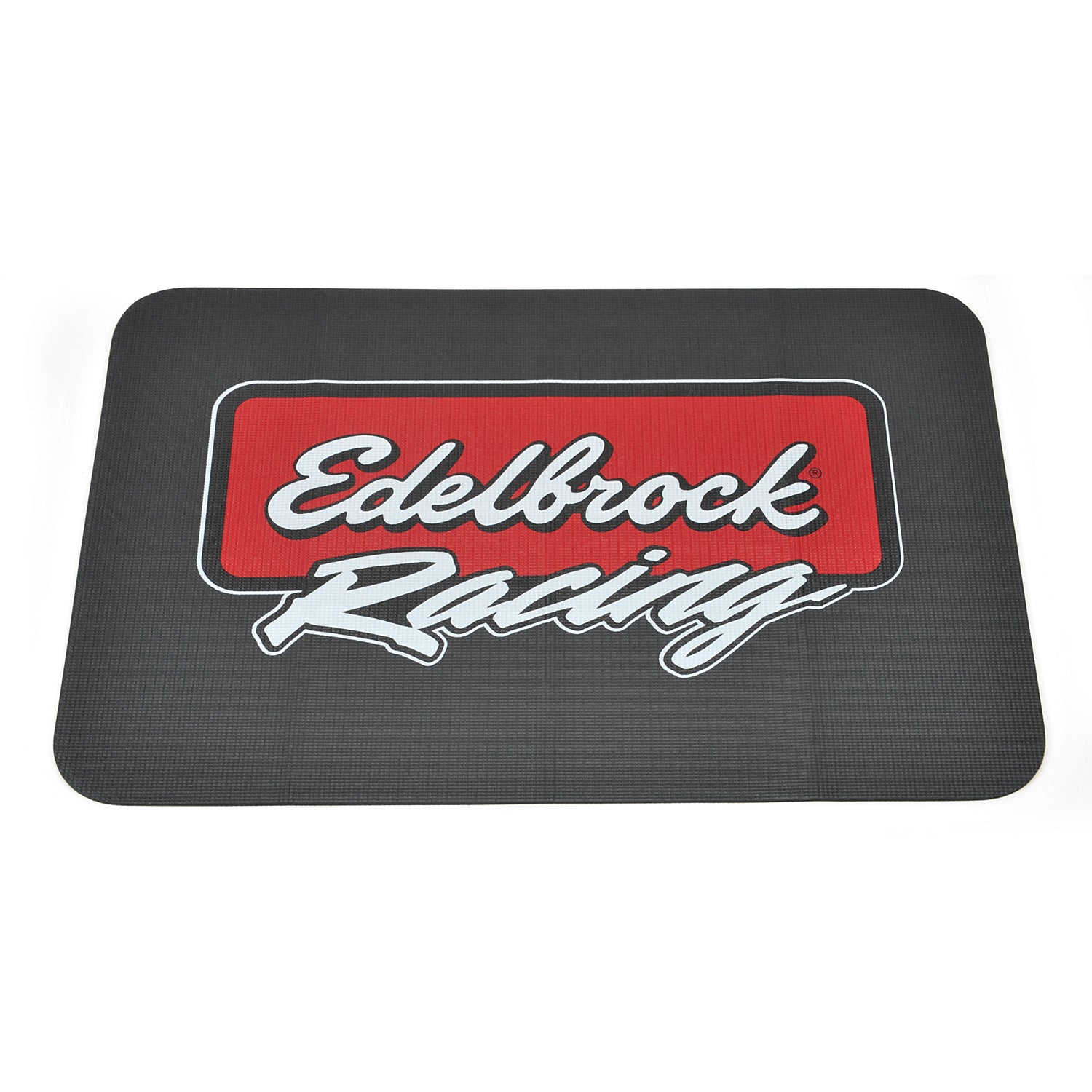 Edelbrock 2324 racing fender cover PVC foam mat with Edelbrock logo