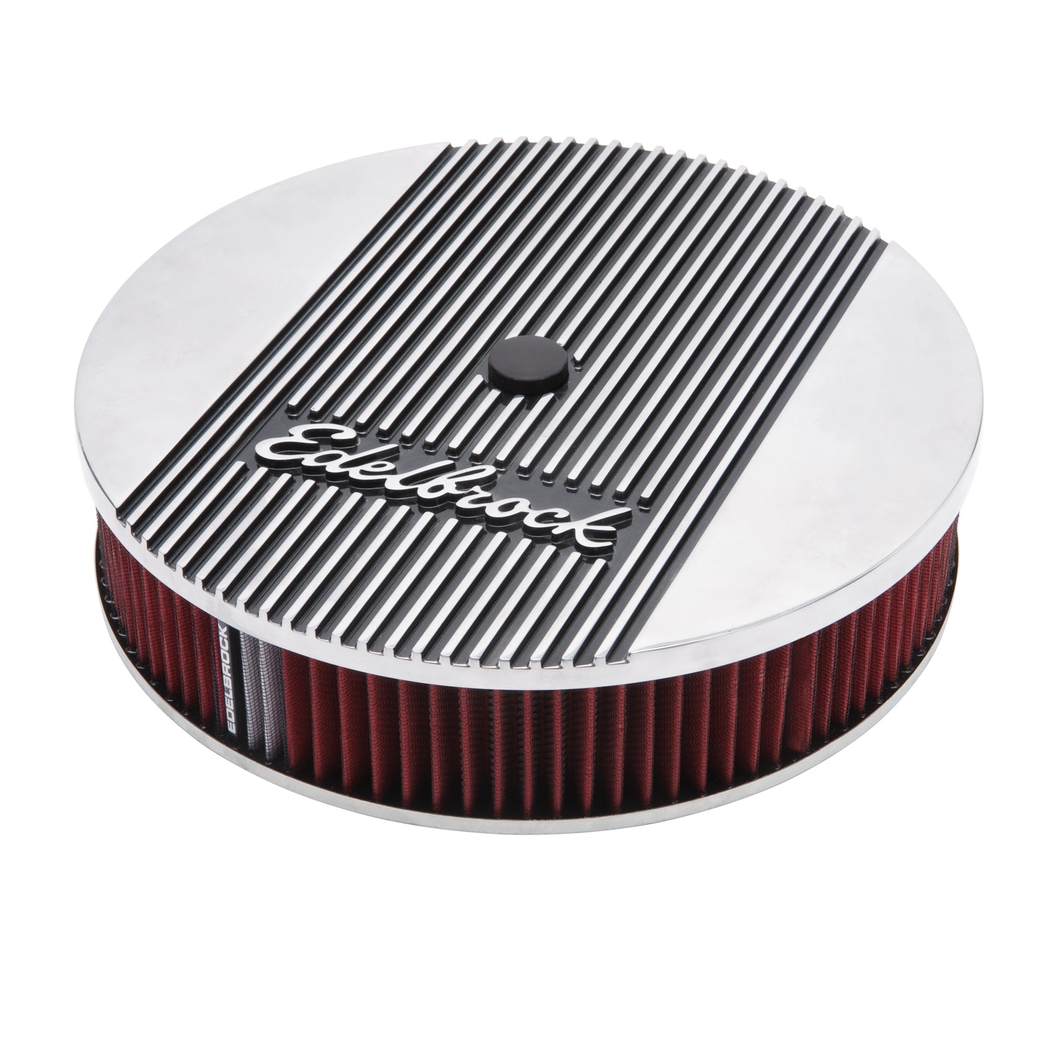 Edelbrock 4266 Elite II polished 14 inch round air cleaner with 3 inch Pro-Flo filter