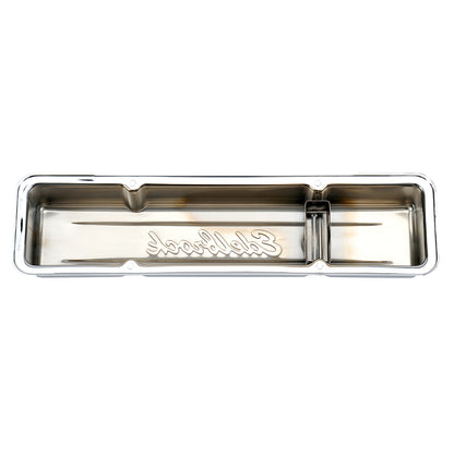 Edelbrock 4449 Signature Series chrome valve covers small block Chevy 262-400