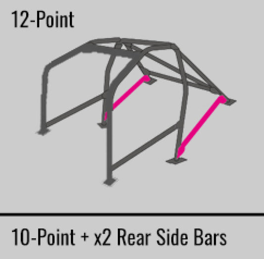 Cusco Safety21 12pt 2Pssgr BLK Thru Dash Roll Cage Nissan R33 2dr (S/O/No Cancel)