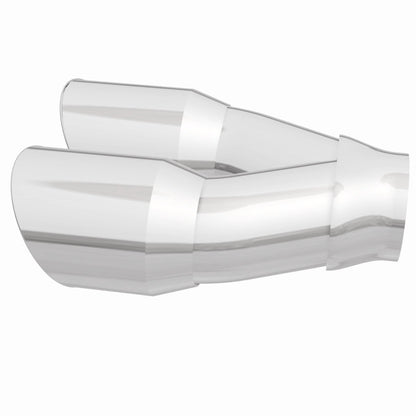 MagnaFlow Double Wall 3in Dual Round Polished Tip 2.25in Inlet Magnaflow