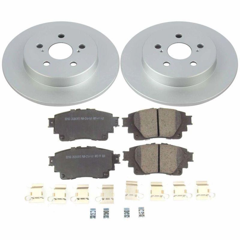 Power Stop 2019 Toyota Corolla Rear Z17 Evolution Geomet Coated Brake Kit PowerStop