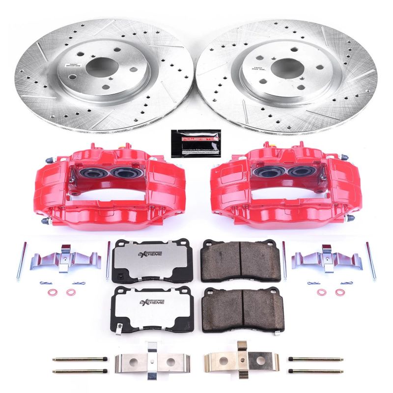 Power Stop 05-14 Subaru Impreza Front Z26 Street Warrior Brake Kit w/Calipers PowerStop