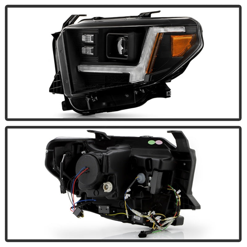 Spyder Signature 14-21 Toyota Tundra SR/SR5 Projector Headlights - Black (PRO-YD-TTU14V2SI-SBSEQ-BK) SPYDER