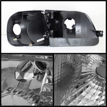 Xtune Ford F150 97-03 / Expedition 97-02 Crystal Headlights w/Corner Chrome HD-JH-FF15097-SET-AM-C SPYDER