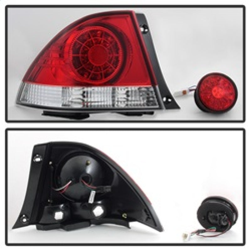 Spyder 01-03 Lexus IS300 LED Tail Lights - Red Clear ALT-YD-LIS300-LED-SET-RC SPYDER