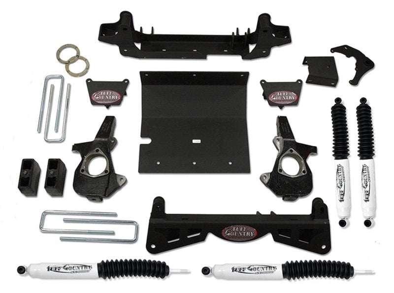 Tuff Country 01-06 Chevy Silverado 3500 4x4 4in Lift Kit (w/3pc Sub Frame SX8000 Shocks)