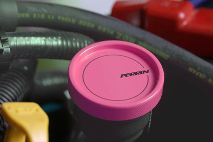 Perrin 02-21 Subaru WRX / 2022 BRZ & GR86 / 04-21 STI / 00-18 Forester XT Oil Fill Cap - Hyper Pink Perrin Performance