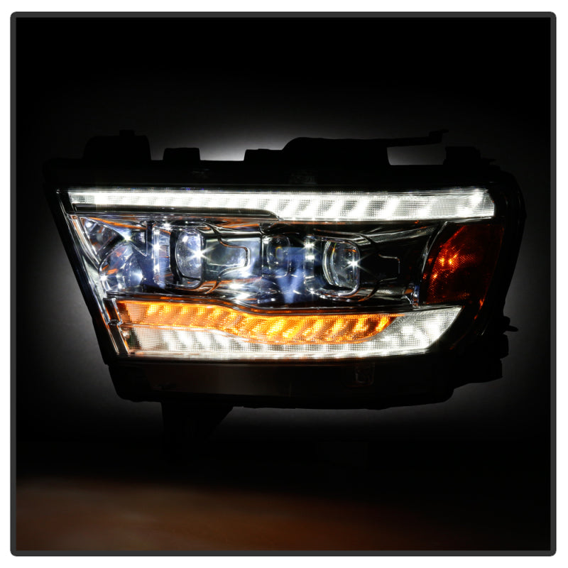 Spyder Dodge Ram 19-20 Halogen Model Only Projector Headlights Chrome PRO-YD-DR19HALAP-SEQ-C