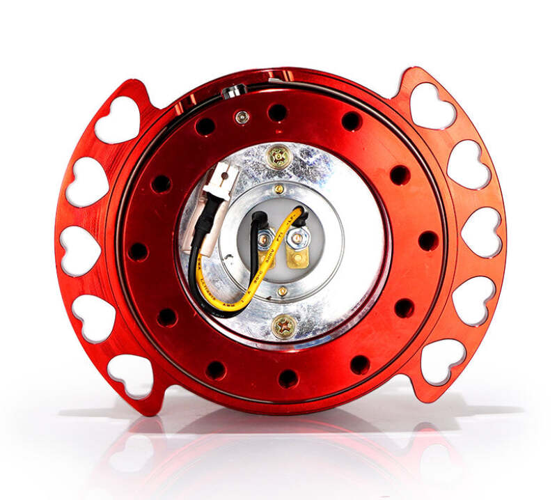 NRG Quick Release Kit - Red Body/ Red Heart Cutout Ring - SRK-222RD-RD