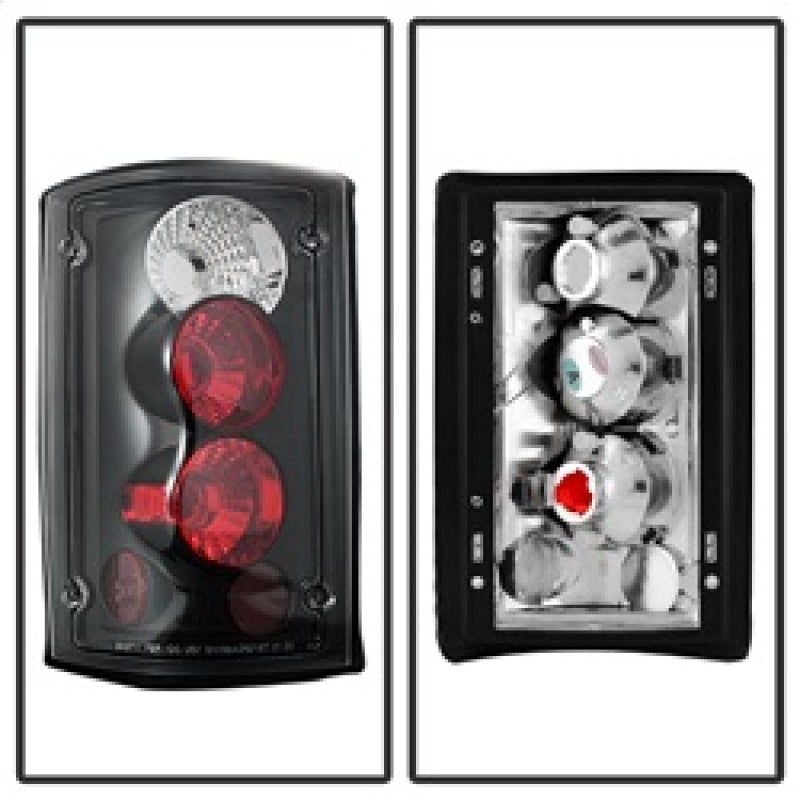 Spyder Ford Excursion 00-06/Econoline 150/250/350/450/550 95-06 Euro Tail Lights Blk ALT-YD-FEC00-BK SPYDER