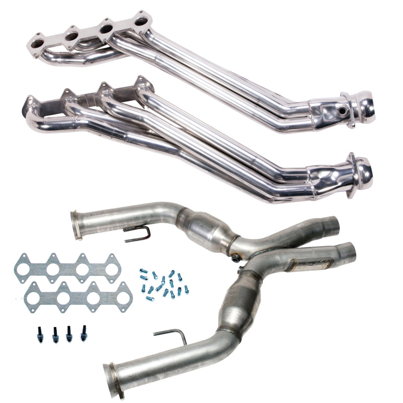 BBK 05-10 Ford Mustang GT 1 5/8 Long Tube Headers w/High Flow Catted X-Pipe (Silver Ceramic)