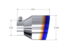 Load image into Gallery viewer, MBRP T304 Stainless Steel Burnt End Angle Cut Exhaust Tip - 3in. ID / 5in. OD / 6.5in. Length - T5184BE