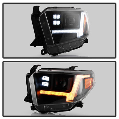 Spyder Signature 14-21 Toyota Tundra SR/SR5 Projector Headlights - Black (PRO-YD-TTU14V2SI-SBSEQ-BK) SPYDER