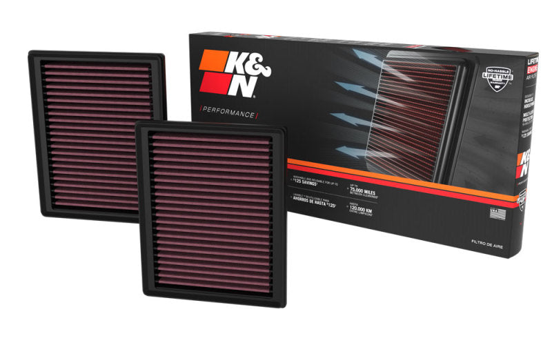 K&N 2023 Nissan Z 3.0L V6 Replacement Air Filter (Includes 2 Filters) K&N Engineering