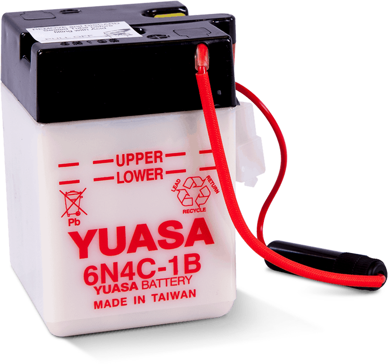 Yuasa 6N4C-1B Conventional 6 Volt Battery Yuasa Battery