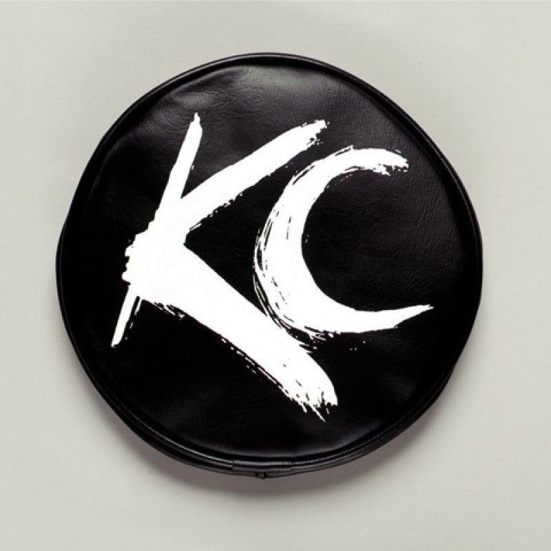 KC HiLiTES 6in. Round Soft Cover (Pair) - Black w/Yellow KC Logo KC HiLiTES