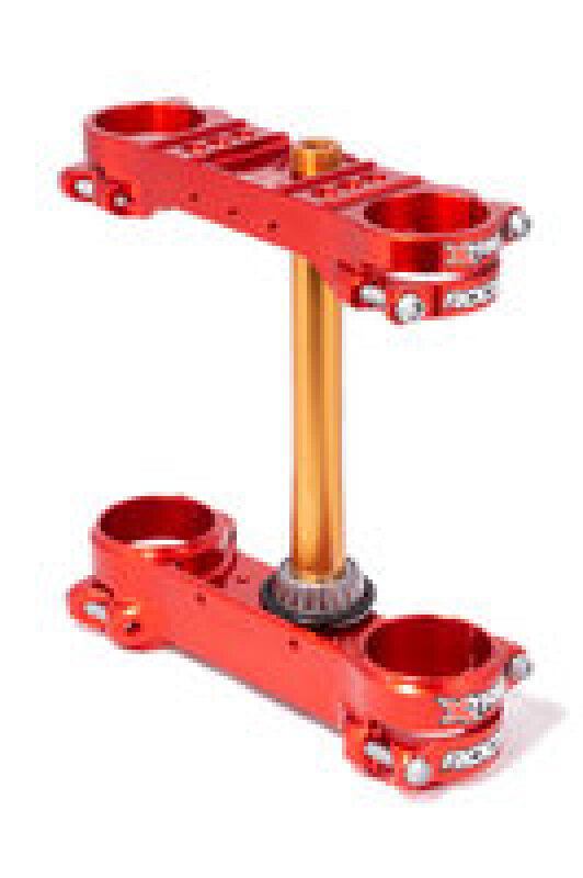 XTrig 18-19 GasGas EC/XC 200-300/ GP 250-300 ROCS Tech Triple Clamp 22.5 mm. Offset M12 - Red