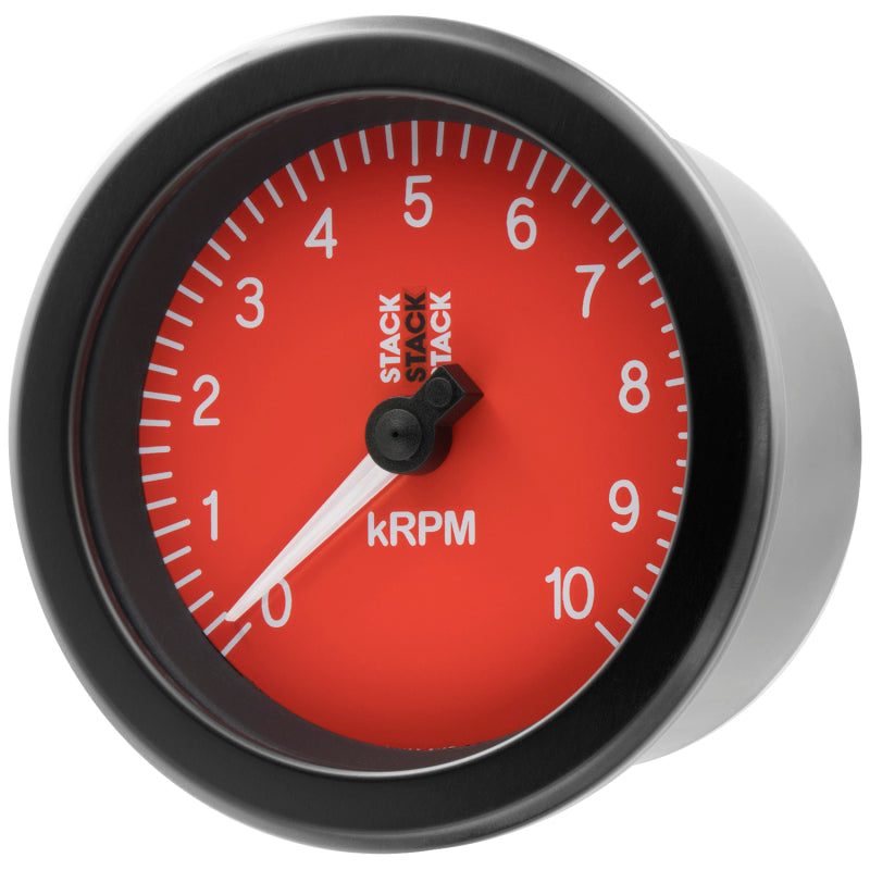 Autometer Stack Sport 88mm 0-10K RPM Tachometer - Red ST100-010R