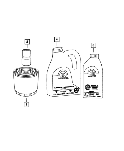 OEM Mopar Engine Oil Filter (4884899AC) X1