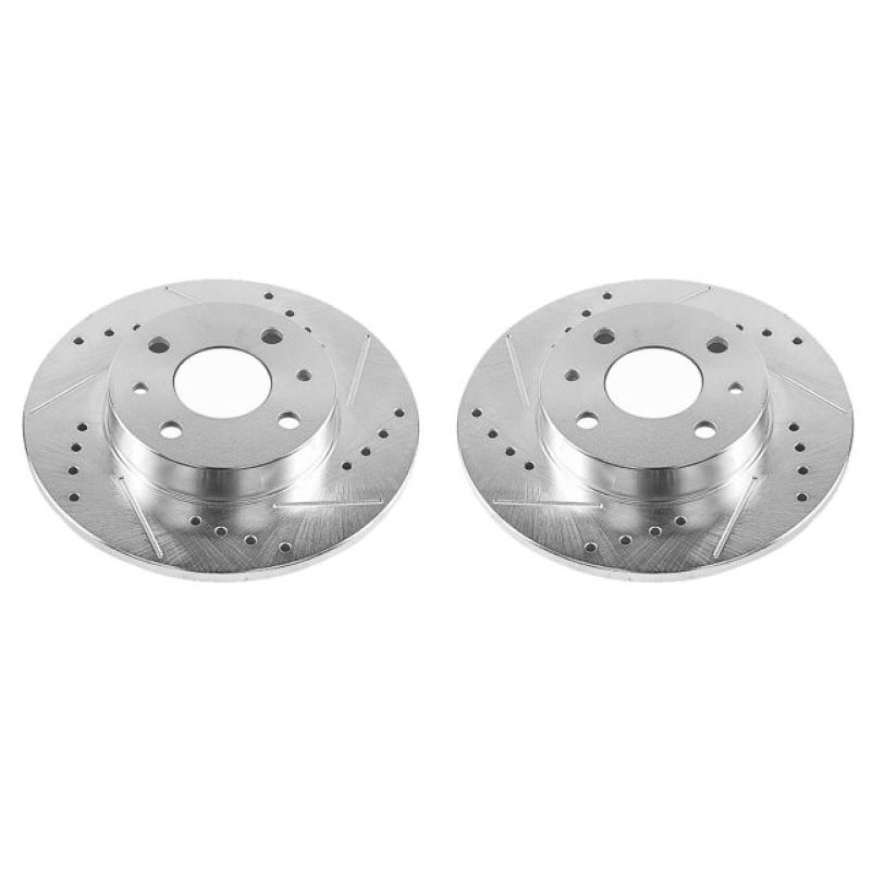 Power Stop 12-18 Fiat 500 Rear Evolution Drilled & Slotted Rotors - Pair PowerStop