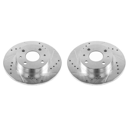 Power Stop 12-18 Fiat 500 Rear Evolution Drilled & Slotted Rotors - Pair PowerStop