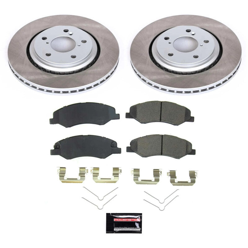 Power Stop 18-22 Honda Odyssey Front Semi-Coated Rotor Kit PowerStop