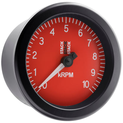 Autometer Stack Sport 88mm 0-10K RPM Tachometer - Red ST100-010R