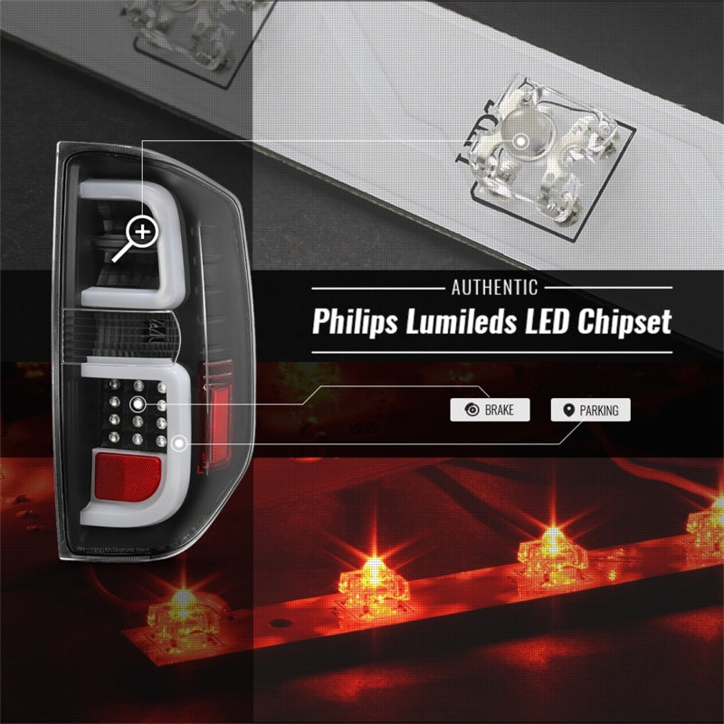 Spyder Toyota Tundra 2014-2016 Light Bar LED Tail Lights All Black ALT-YD-TTU14-LED-BKV2 SPYDER