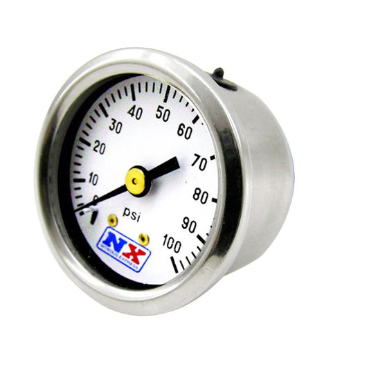 Nitrous Express Fuel Pressure Gauge (0-100 PSI) - 15512G