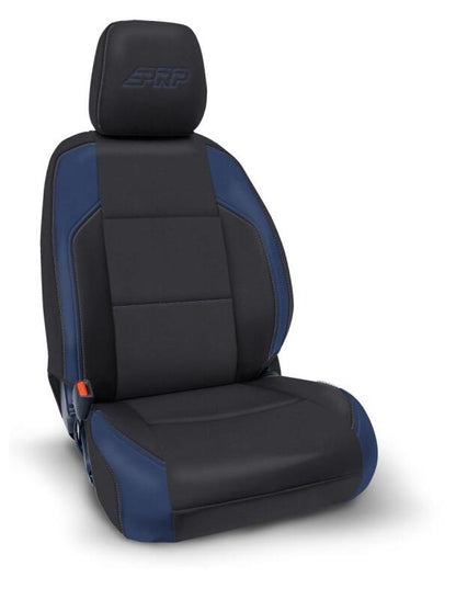 PRP 6-23 Toyota Tacoma Front Seat Covers (Pair) - Black/Navy Blue B057-06