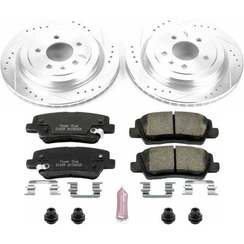 Power Stop 13-15 Cadillac ATS Rear Z23 Evolution Sport Brake Kit PowerStop