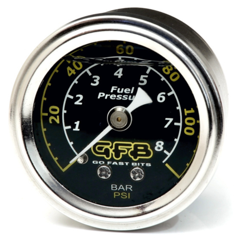 GFB Fuel Pressure Gauge (Suits 8050/8060) 40mm 1-1/2in 1/8MPT Thread 0-120PSI