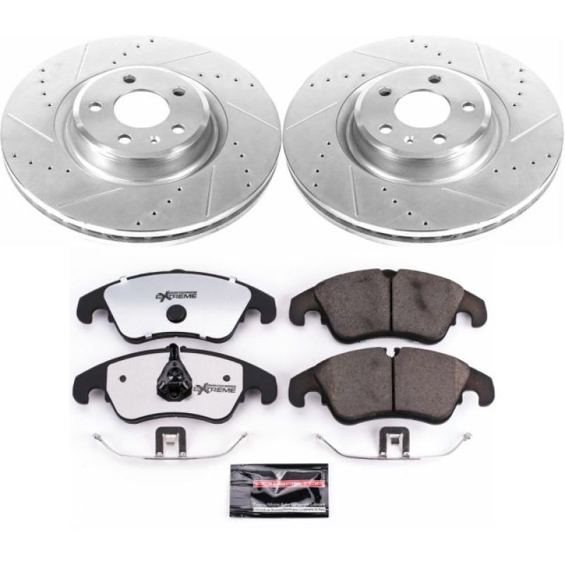 Power Stop 14-18 Audi A6 Front Z26 Street Warrior Brake Kit PowerStop