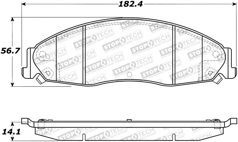 StopTech Premium Ceramic Brake Pads - 308.09210 Stoptech