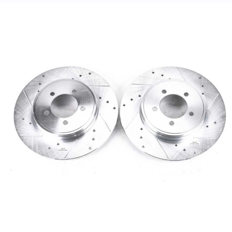 Power Stop 03-05 Lincoln Aviator Rear Evolution Drilled & Slotted Rotors - Pair PowerStop