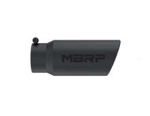 Load image into Gallery viewer, MBRP 4&quot; Inlet 5&quot; Outlet Angled Rolled Black Finish Exhaust Tip T5051BLK