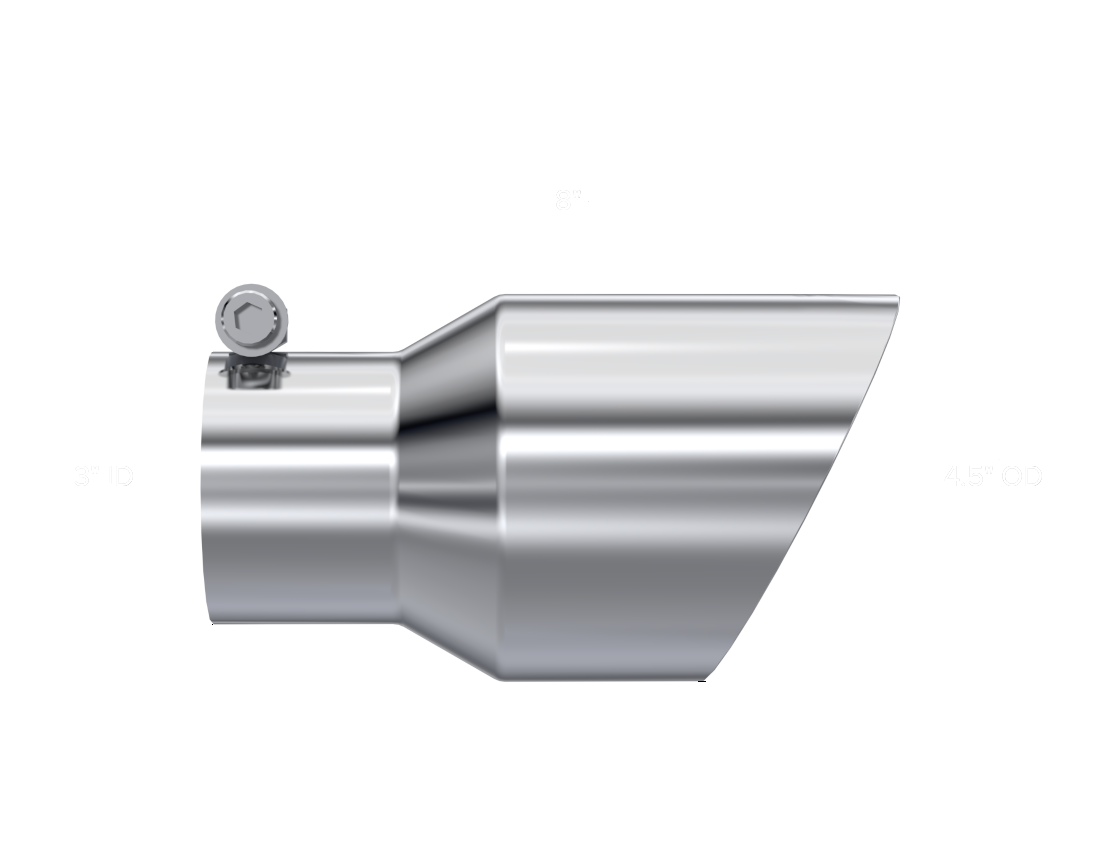 MBRP Universal Tip 4.5in O.D. Dual Wall Angled 3in inlet 8in length T304 - T5151 MBRP