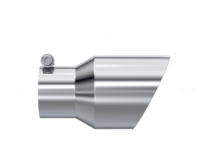 MBRP Universal Tip 4.5in O.D. Dual Wall Angled 3in inlet 8in length T304 - T5151 MBRP