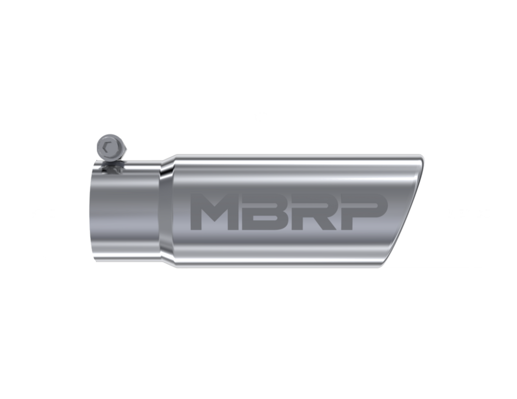 MBRP Universal Tip 3in O.D. Angled Rolled End 3 inlet 10 length - T5115