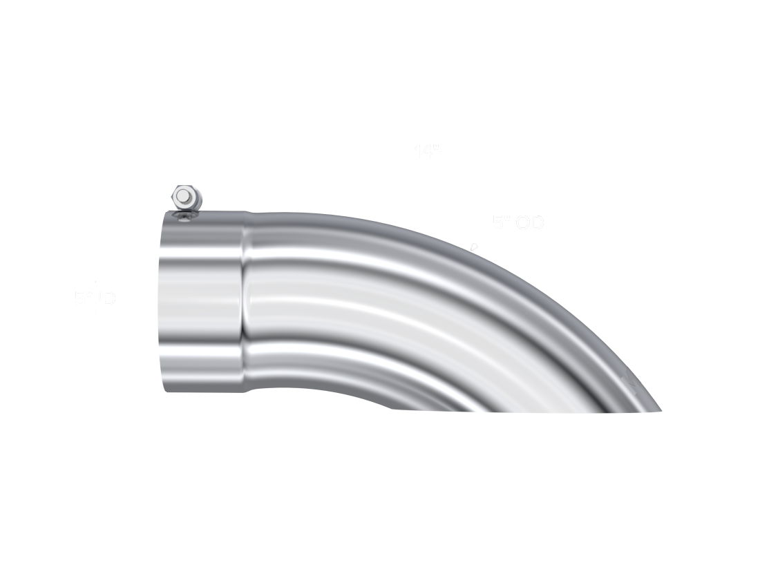 MBRP Universal Tip 5 O.D. Turn Down 5 inlet 14 length - T5085 MBRP