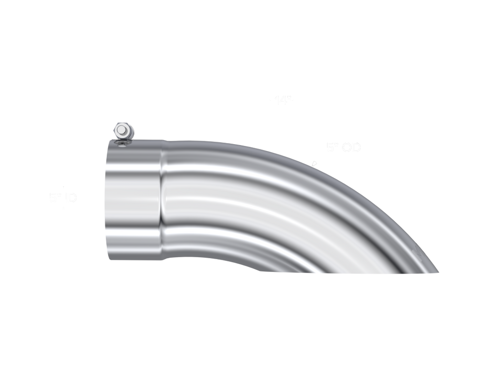 MBRP Universal Tip 5 O.D. Turn Down 5 inlet 14 length - T5085